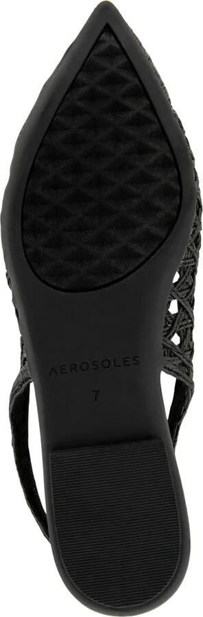 Diego Slingback Pointed Cap Toe Raffia Flat - Image 6