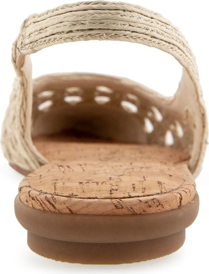 Diego Slingback Pointed Cap Toe Raffia Flat - Image 3