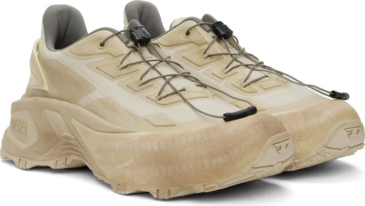 Diesel Beige D-Cage Runner Sneakers - Image 4