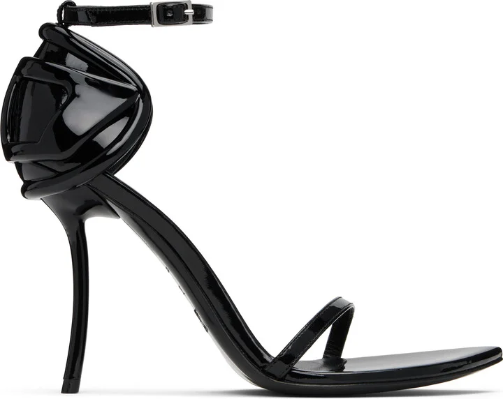 Diesel Black D-Ten&Half Heeled Sandals
