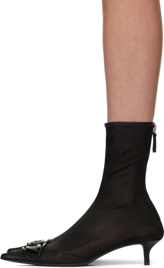 Diesel Black D-Venus Kittie Bt Boots - Image 3