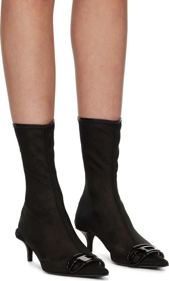 Diesel Black D-Venus Kittie Bt Boots - Image 4