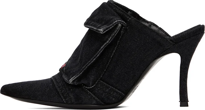 Diesel Black D-Venus Pocket ML Mules - Image 3