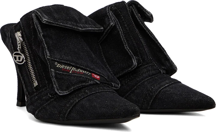 Diesel Black D-Venus Pocket ML Mules - Image 4