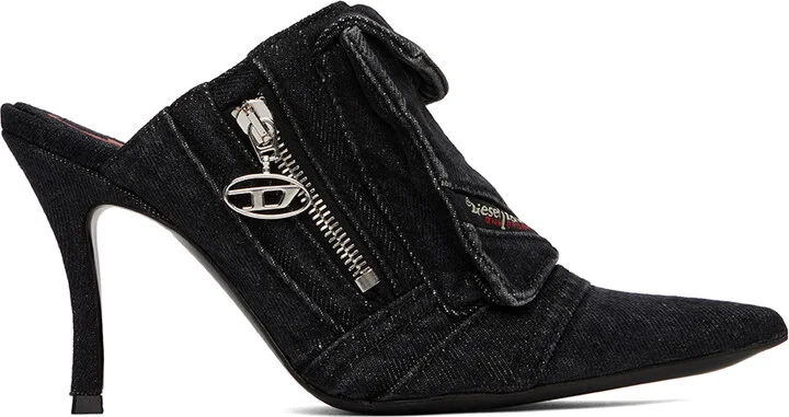Diesel Black D-Venus Pocket ML Mules