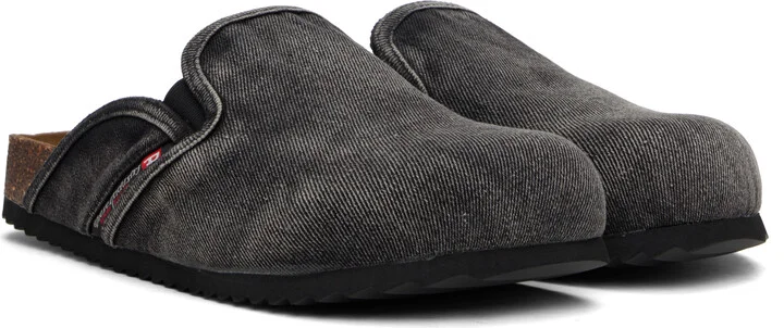 Diesel Black D-Woodstock Slip-On Mules - Image 4
