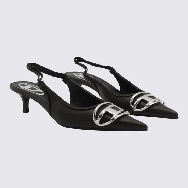 Diesel Black Leather D Venus Pumps - Image 2