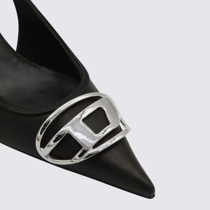 Diesel Black Leather D Venus Pumps - Image 4