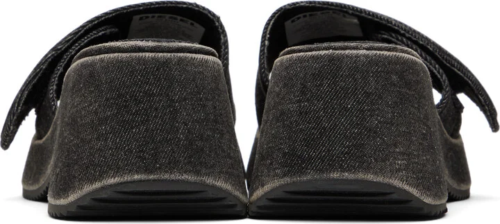 Diesel Black Sa-Oval D Pf W Heeled Sandals - Image 2