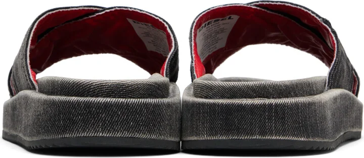 Diesel Black Sa-Slide Cris Cros Sandals - Image 2