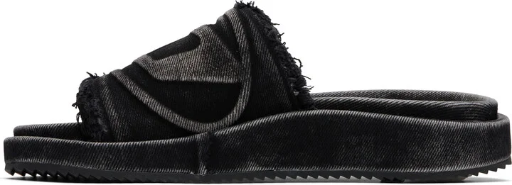 Diesel Black Sa-Slide D Oval Sandals - Image 3