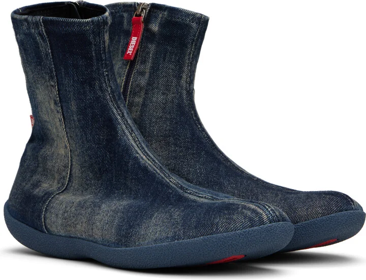 Diesel Blue D-Shock Bt Boots - Image 4
