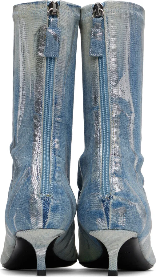 Diesel Blue D-Venus Kittie Bt Boots - Image 2