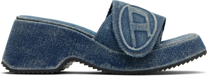 Diesel Blue Sa-Oval D Pf W Heeled Sandals