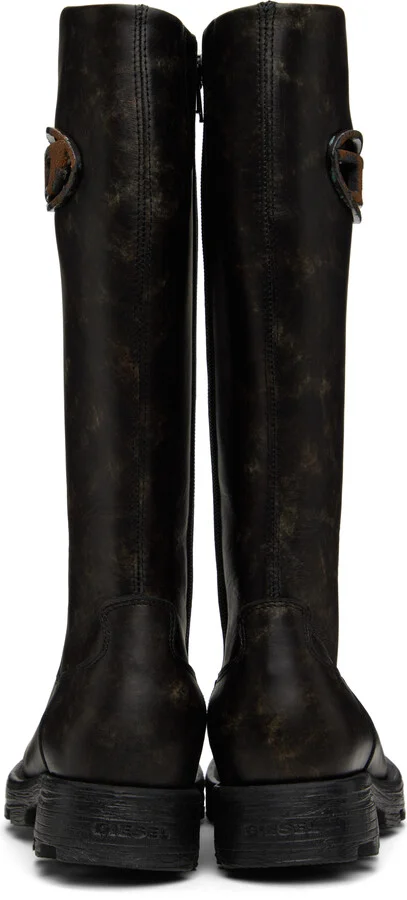 Diesel Brown D-Hammer Hb D W Tall Boots - Image 2