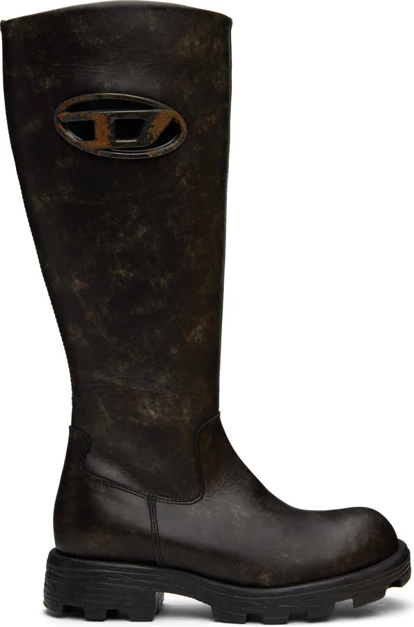 Diesel Brown D-Hammer Hb D W Tall Boots