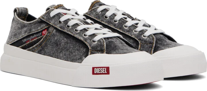 Diesel Gray & White S-Athos Nmd Low Sneakers - Image 4