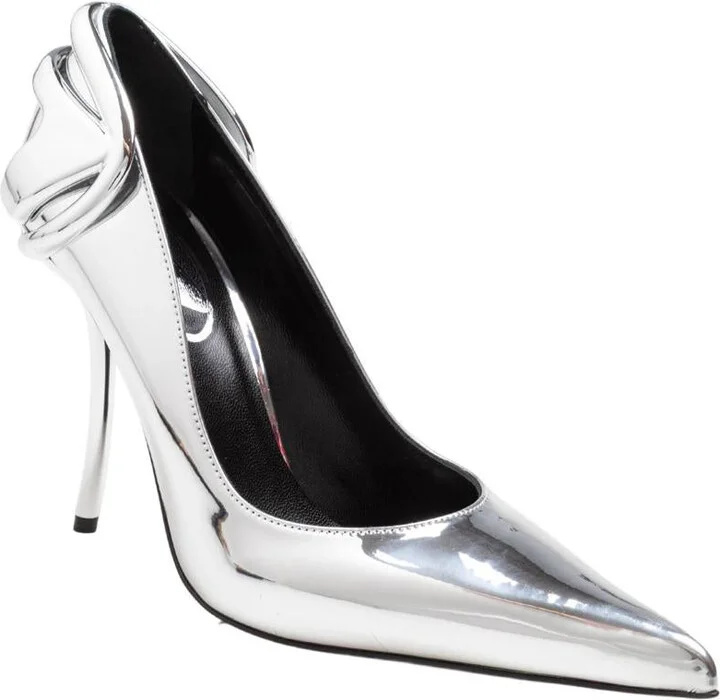 Diesel Metallic Leather Pumps - Image 2