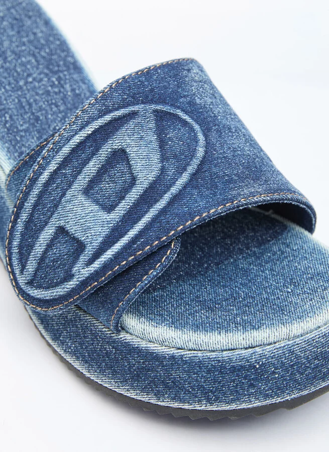 Diesel Sa-oval Platform Slides - Woman Slides Blue Eu - 36 - Image 2