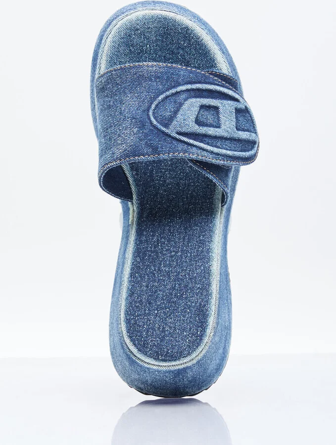 Diesel Sa-oval Platform Slides - Woman Slides Blue Eu - 36 - Image 7