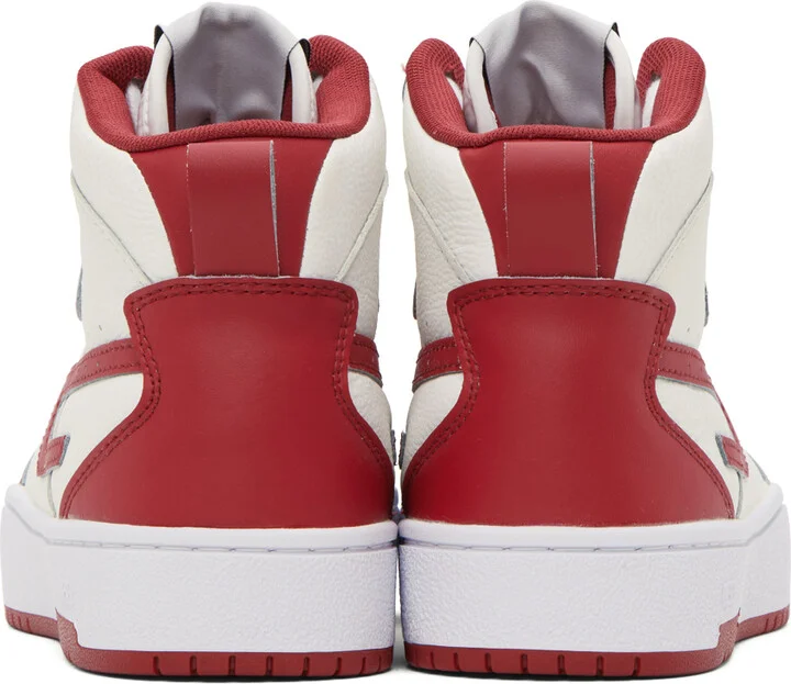 Diesel White & Red S-Ukiyo V2 Mid Sneakers - Image 2