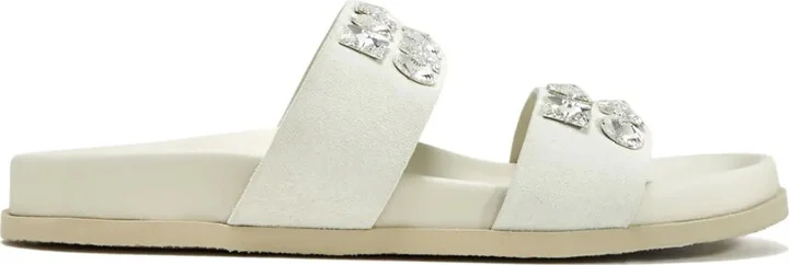 Dily crystal-embellished double-strap sandals