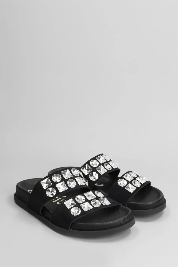 Dilys Flats In Black Suede - Image 2