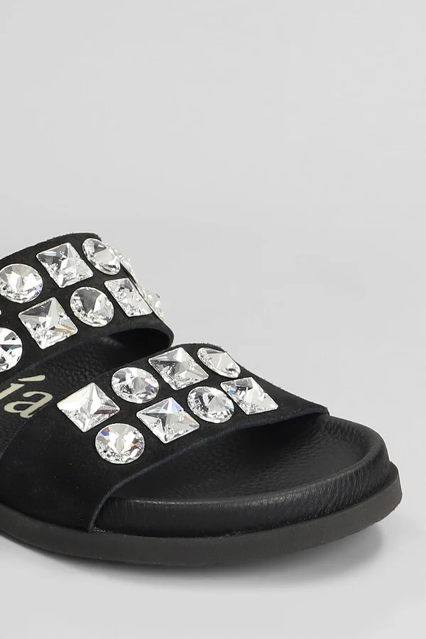 Dilys Flats In Black Suede - Image 5