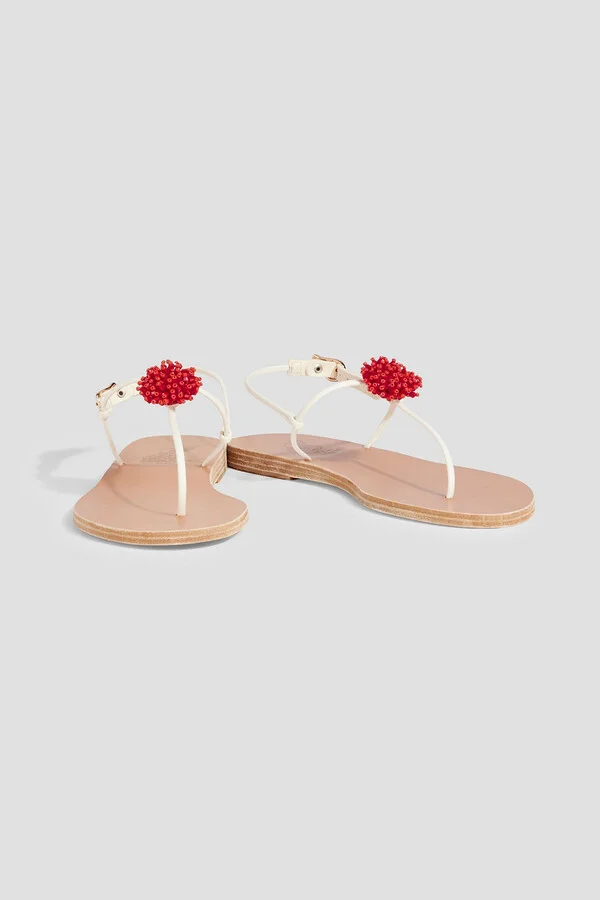Dimitra Coral embellished leather sandals - Image 2