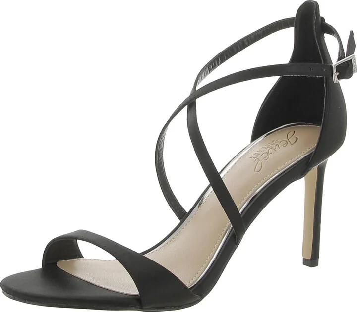 DIMITRA Womens Glitter Ankle Strap Pumps