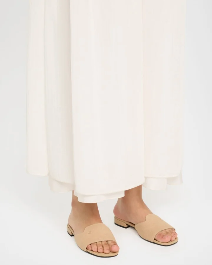 Dina Linen Flat Slide Style - Image 10