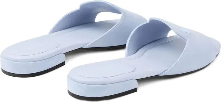 Dina logo-embellished suede flat sandals - Image 3