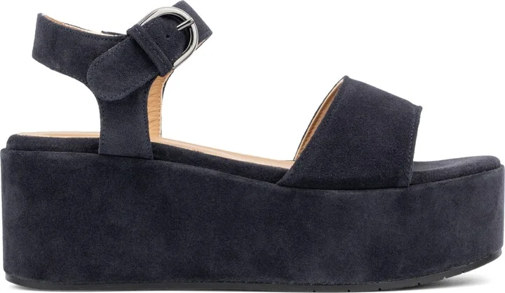 Dinah Water Repellent Ankle Strap Platform Wedge Sandal - Image 2