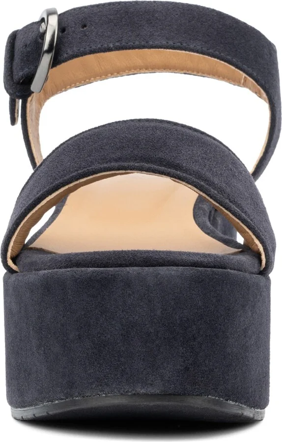 Dinah Water Repellent Ankle Strap Platform Wedge Sandal - Image 3
