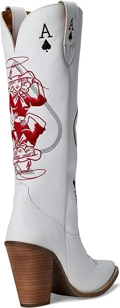 Dingo Ace Of Spades Cowboy Women's Boots White : 8.5 B - Medium, Leather - Image 4