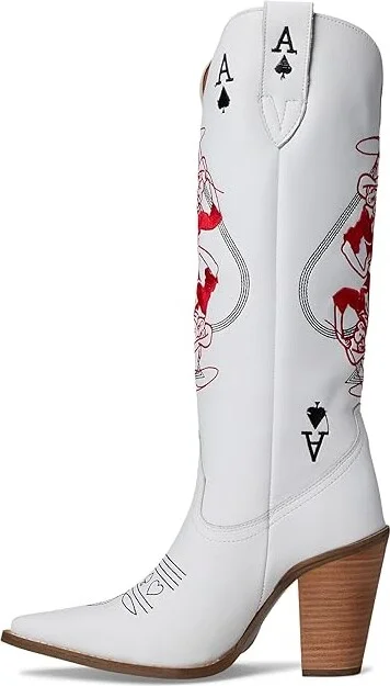Dingo Ace Of Spades Cowboy Women's Boots White : 8.5 B - Medium, Leather - Image 6