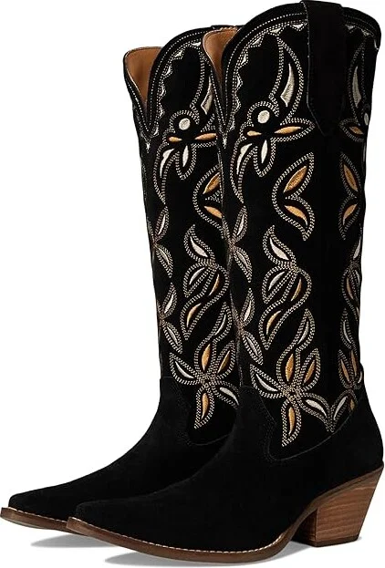 Dingo Bandelera Leather Boot Women's Boots Black : 6.5 B - Medium