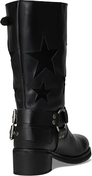 Dingo Blacklist Leather Boot Women's Boots Black : 7 B - Medium, Leather/Rubber/Suede - Image 4