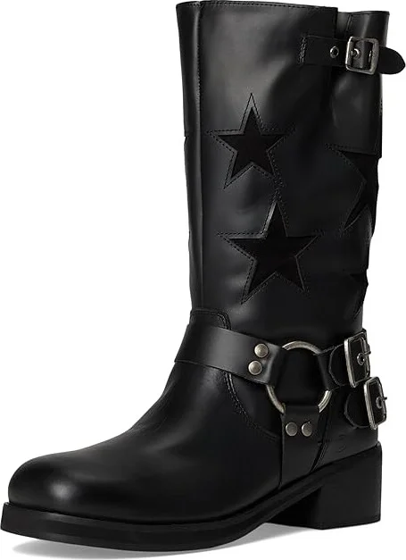 Dingo Blacklist Leather Boot Women's Boots Black : 7 B - Medium, Leather/Rubber/Suede - Image 5