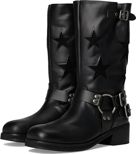 Dingo Blacklist Leather Boot Women's Boots Black : 7 B - Medium, Leather/Rubber/Suede