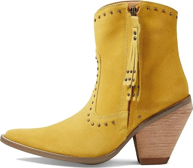 Dingo Classy N' Sassy Women's Shoes Yellow Suede : 8.5 B - Medium - Image 5
