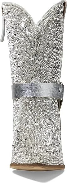 Dingo Crown Jewel Leather Bootie Women's Shoes Silver : 6 B - Medium - Image 2