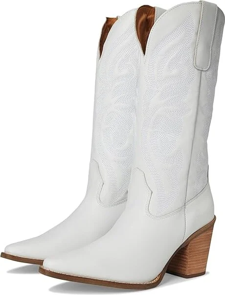 Dingo Hensley Cowboy Women's Boots White : 8.5 B - Medium, Leather