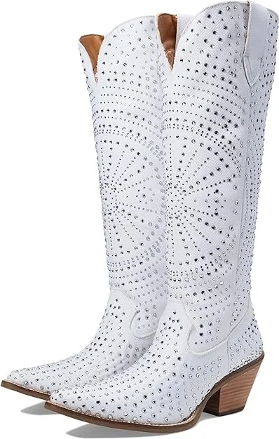 Dingo Honkytonk Honey Women's Boots White : 6 B - Medium, Canvas