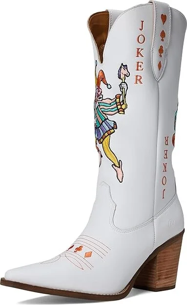 Dingo Joker Cowboy Women's Boots White : 7 B - Medium, Leather - Image 5