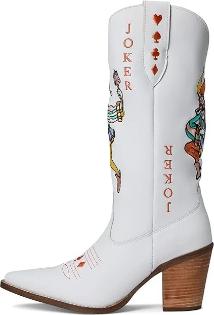 Dingo Joker Cowboy Women's Boots White : 7 B - Medium, Leather - Image 6