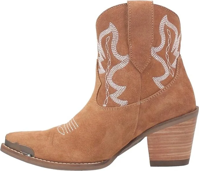 Dingo Joyride Women's Boots Tan : 8.5 B - Medium, Suede - Image 4
