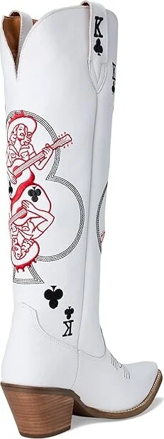 Dingo King Of Clubs Cowboy Women's Boots White : 9.5 B - Medium, Leather - Image 4