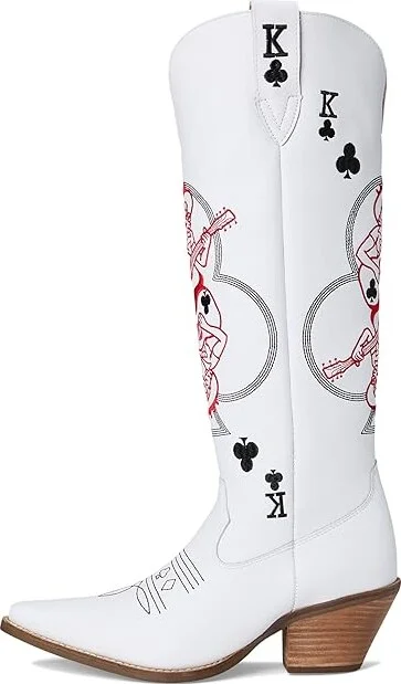 Dingo King Of Clubs Cowboy Women's Boots White : 9.5 B - Medium, Leather - Image 6