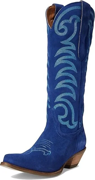 Dingo Movin' On Cowboy Women's Boots Blue : 11 B - Medium, Suede - Image 5